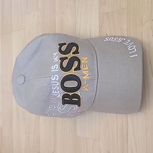 USA Headwear 100% Acrylic Christian Supply Cap-Jesus Is My Boss Khaki